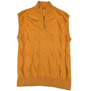 Quarter Zip Preppy Italian Old Money Marino Wool Golf Country Club Sweater Vest